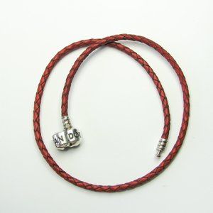 Pandora Red Leather Double Wrap Bracelet